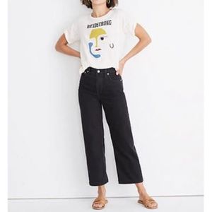 Madewell Slim Wide-Leg Jeans in Lunar Wash (28)